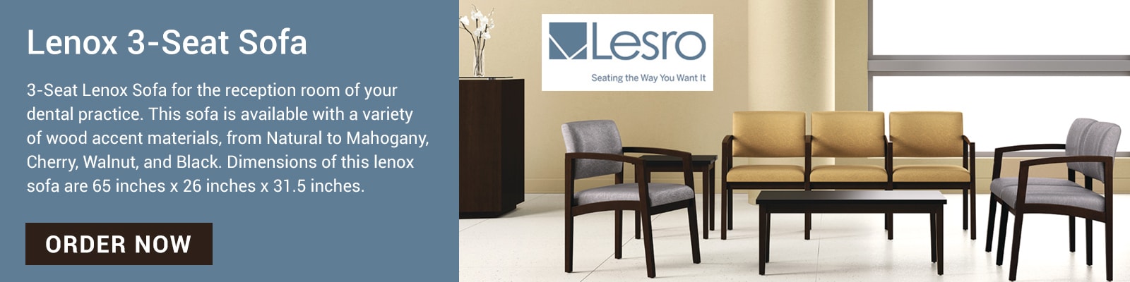 Lenox 3-Seat Sofa - Lesro