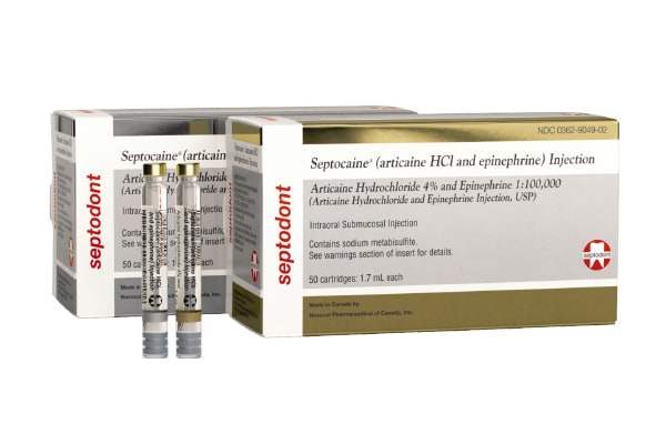 Septocaine® Box with Cartridges Silver and Gold