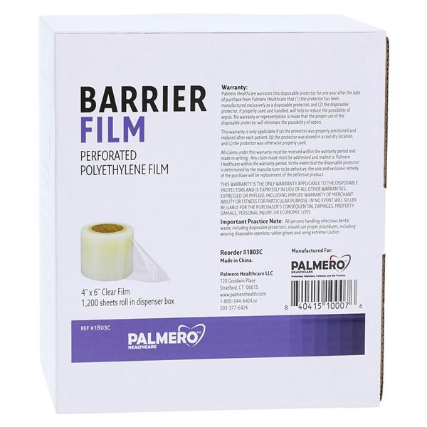 Barrier Film 4 in x 6 in Clear Rl, 12 RL/CA