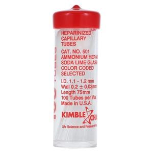 Microhematocrit Capillary Tube Heparin Soda-Lime Glass 100/Bt, 12 BT/CA