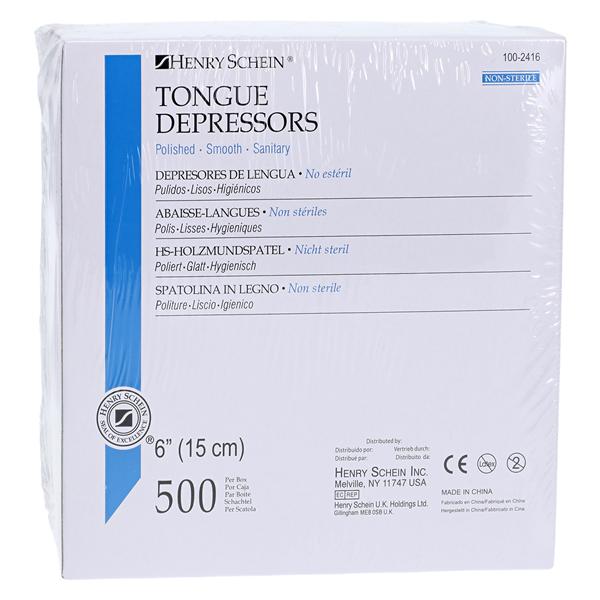 Tongue Depressor 6 in x 0.75 in Non Sterile Adult 500/Bx