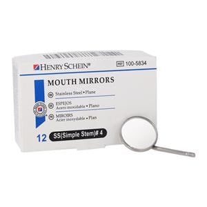 Mirror Head Stainless Steel Size 4 Simple Stem Plane 12/Bx