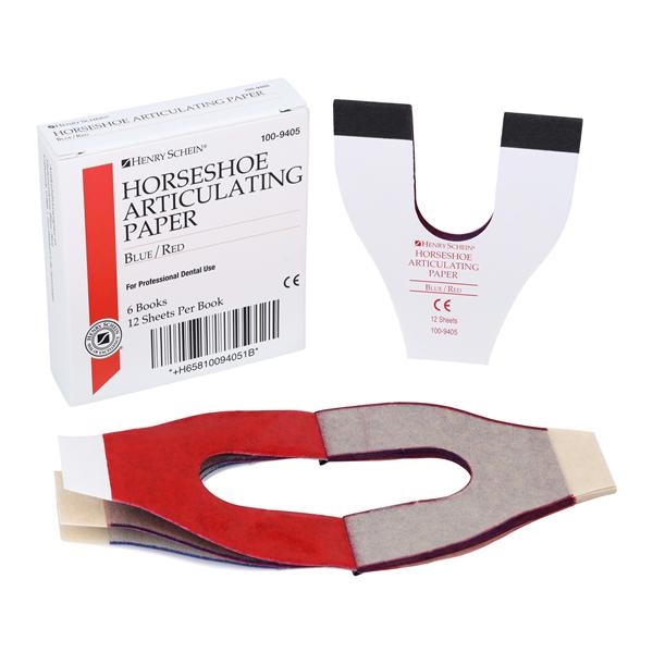 Articulating Paper Strips Horseshoe Blue / Red Booklet 6/Bx