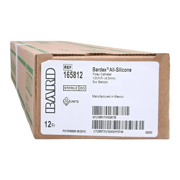 Bardex 2-Way Foley Catheter Short Round Tip Silicone 12Fr