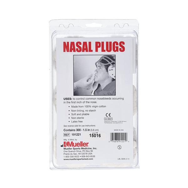 Mueller Cotton Nasal Sponge 1-1/2" Not Made With Natural Rubber Latex