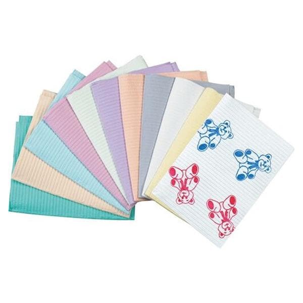 Econoback Patient Towel 2 Ply Tissue / Poly 13 in x 19 in Slvr Disposable 500/Ca