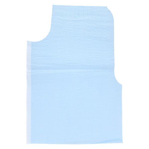 Premium Cape 30 in x 21 in Blue Tissue / Poly / Tissue Disposable 100/Ca