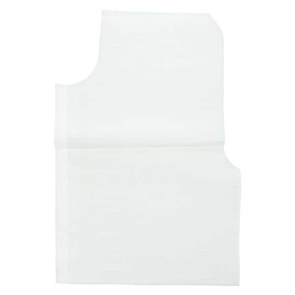 Premium Cape 30 in x 21 in White Tissue / Poly / Tissue Disposable 100/Ca