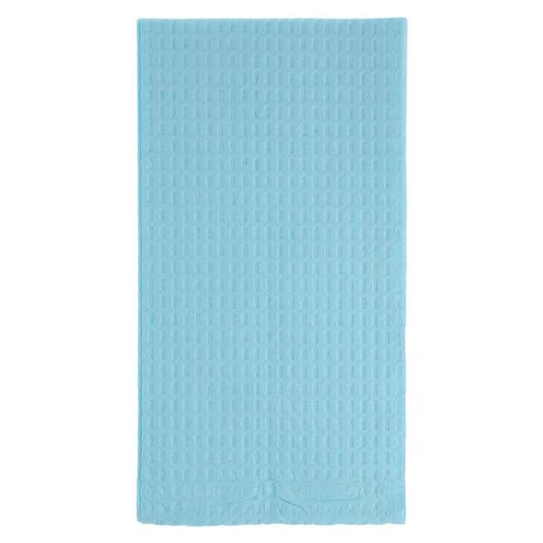 Towel Bib 3 Ply Tissue / Poly 17 in x 18 in Blue Disposable 500/Ca