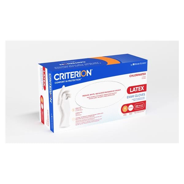Criterion Latex Exam Gloves X-Small White Non-Sterile 100/Bx, 10 BX/CA
