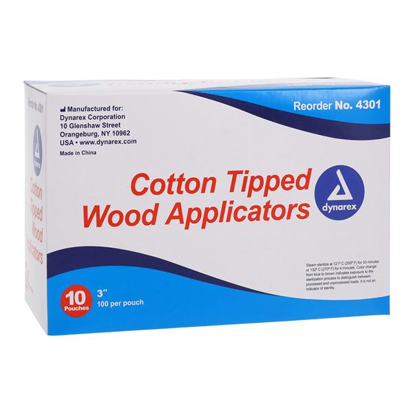 Applicator 3 in Wood Shaft Non Sterile 10000/Ca