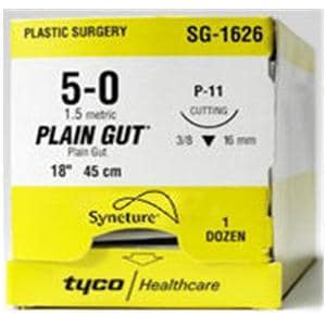Surgigut Suture 5-0 18" Plain Gut Monofilament C-13 Undyed 36/Pk