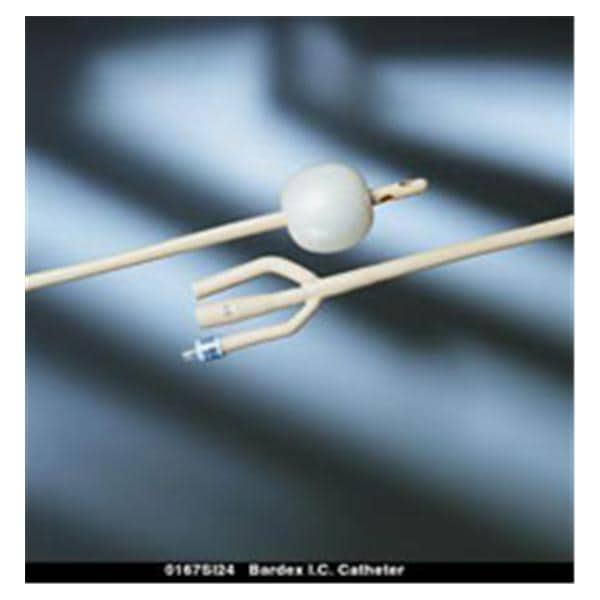 Bardex 3-Way Foley Catheter Medium Length Tip Hydrogel Coated 24Fr 30cc
