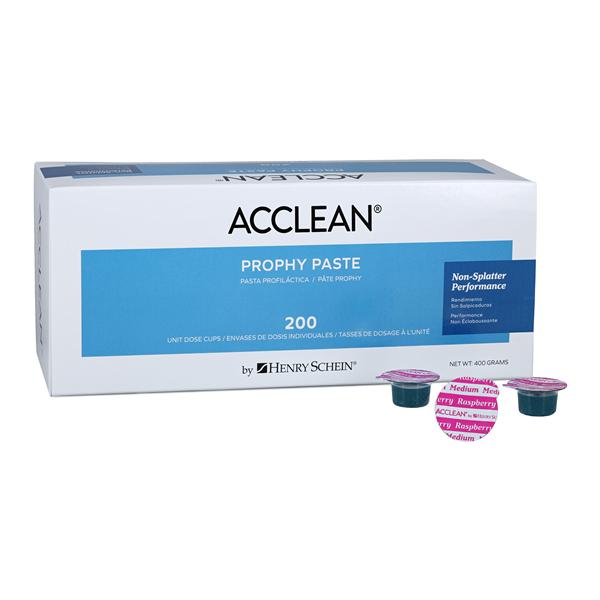 Acclean Prophy Paste Medium Raspberry 200/Bx