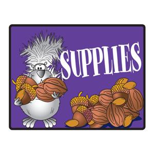 Exam Room Sign Flat Surface Mount Squirrel/Purple Plastic Ea
