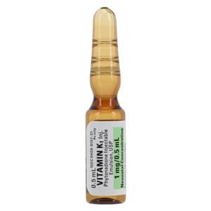 Vitamin K1 (Phytonadione) Injection 1mg/mL Ampule 0.5mL 25/Package