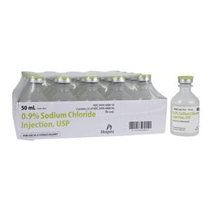 Sodium Chloride 0.9% Injection PF SDV 50mL 25/Package, 4 BX/CA