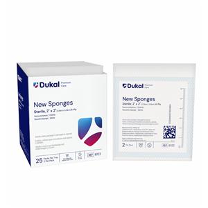New Rayon/Polyester Blend New Sponge 2x2" 4 Ply Sterile Non-Woven LF