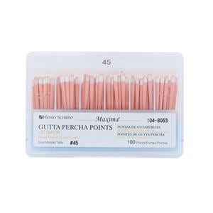 Maxima Hand Rolled Gutta Percha Points Size 45 White 100/Bx
