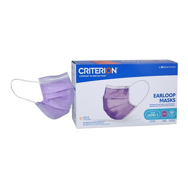 Criterion Mask ASTM Level 1 Lavender Adult 50/Bx