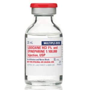Lidocaine HCl Epinephrine Injection 1% 1:100,000 MDV 20mL 25/Package