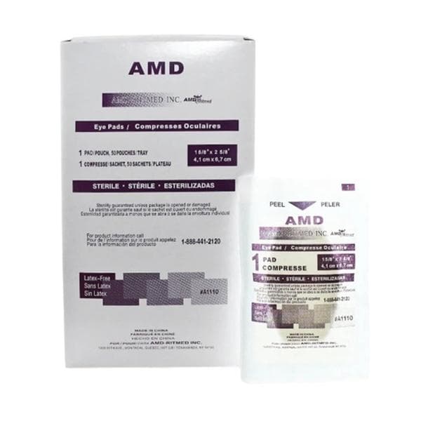 Cotton Eye Pad 1-5/8X2-5/8" Sterile Oval Small, 12 BX/CA