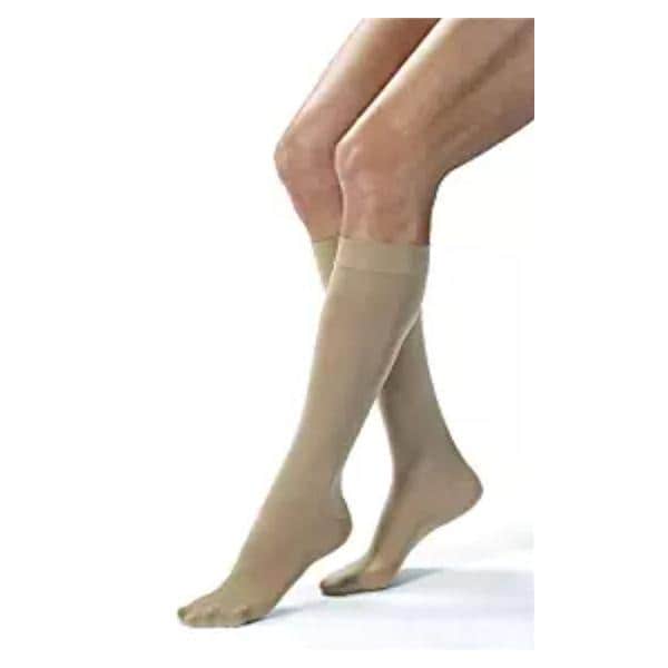 Opaque Compression Stocking Knee High Large Natural