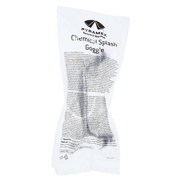 Safety Goggles Black/Clear Lens Ea