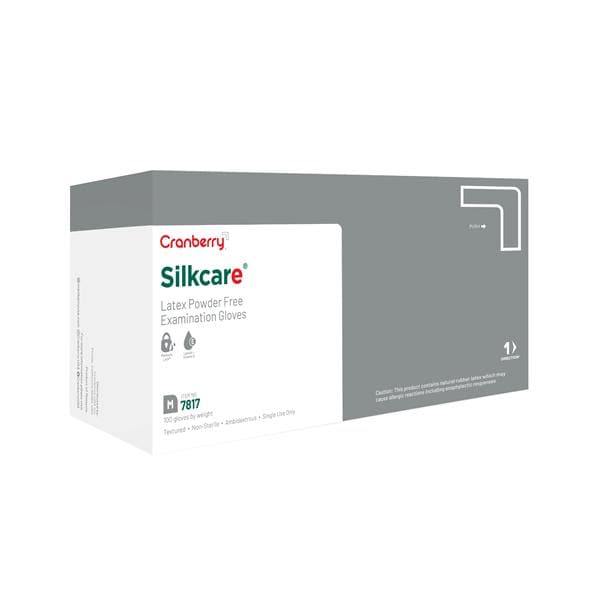 Silkcare Exam Gloves Medium Standard Natural Non-Sterile
