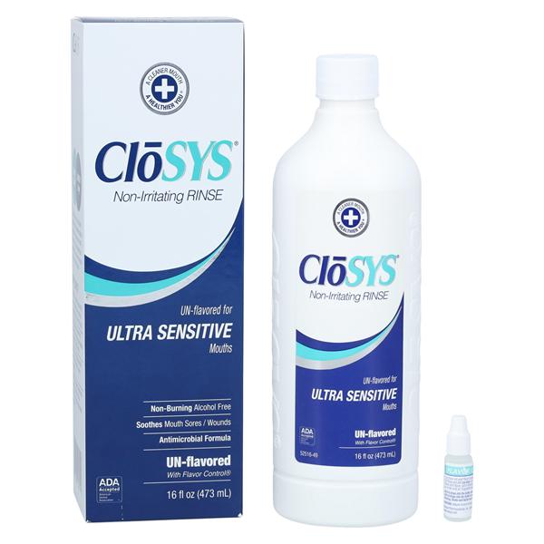 CloSYS Ultra Sensitive Original Unflavored Oral Rinse 16 oz 16oz/Bt, 12 BT/CA