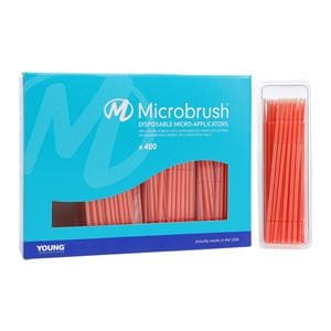 Microbrush Plus Bendable Micro Applicator Regular Peach 400/Pk