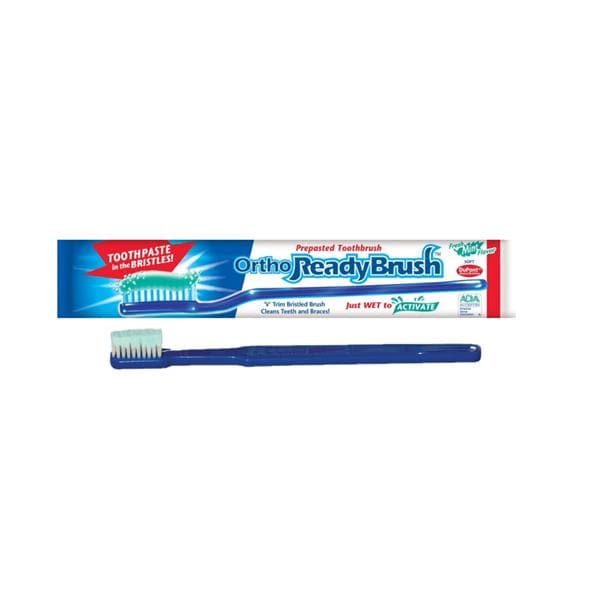 Ortho Ready Brush Pre-Pasted Toothbrush Individually Wrapped Soft 39 Tuft 144/Pk
