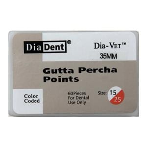 Dia-Vet Oversized Gutta Percha Points Size 15-25 Assorted 60/Bx