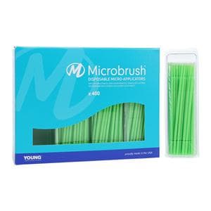 Microbrush Plus Bendable Micro Applicator Regular Green 400/Pk