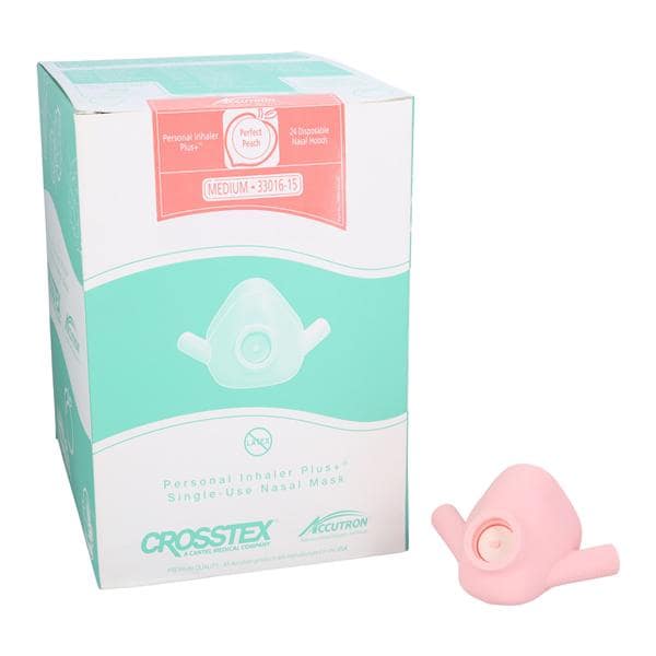Personal Inhaler Plus Nasal Hood Medium Perfect Peach 24/Pk