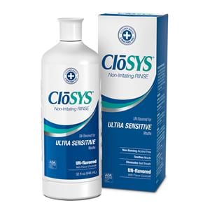 CloSYS Ultra Sensitive Original Unflavored Oral Rinse 32 oz Blister Pack 32oz/Bt, 12 BT/CA