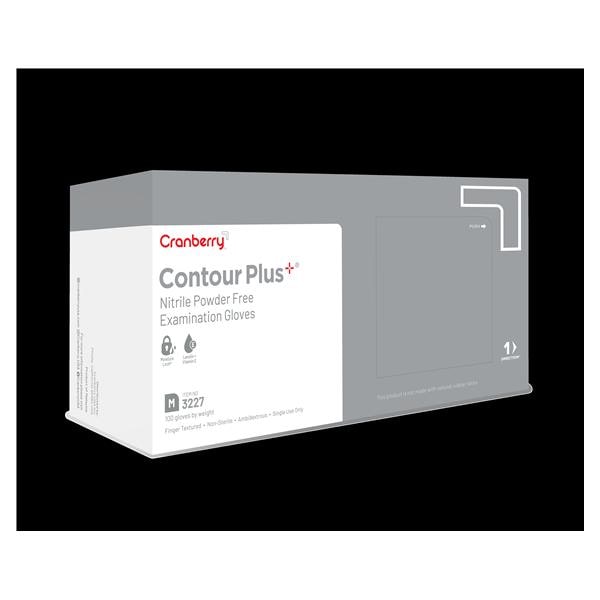 Contour Plus Nitrile Exam Gloves Small Standard White Non-Sterile