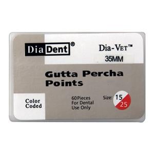 Dia-Vet Oversized Gutta Percha Points Size 30-40 Assorted 60/Bx