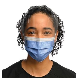Isofluid Fog-Free Combination Mask / Shield ASTM Level 1 Anti-Fog Sapphire 25/Bx
