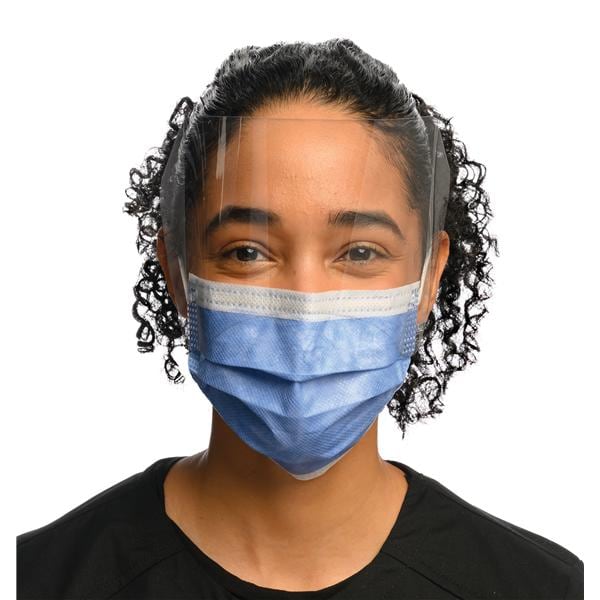 Isofluid Fog-Free Combination Mask / Shield ASTM Level 1 Anti-Fog Sapphire 25/Bx