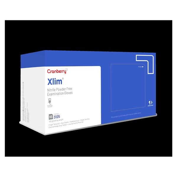 Xlim Nitrile Exam Gloves X-Large Dark Blue Non-Sterile, 10 BX/CA
