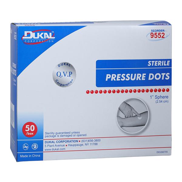 Non-Woven Pressure Dot Gauze 1" Sterile Sphere, 10 BX/CA