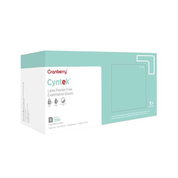 Cyntek Exam Gloves Small Standard Mint Green Non-Sterile, 10 BX/CA