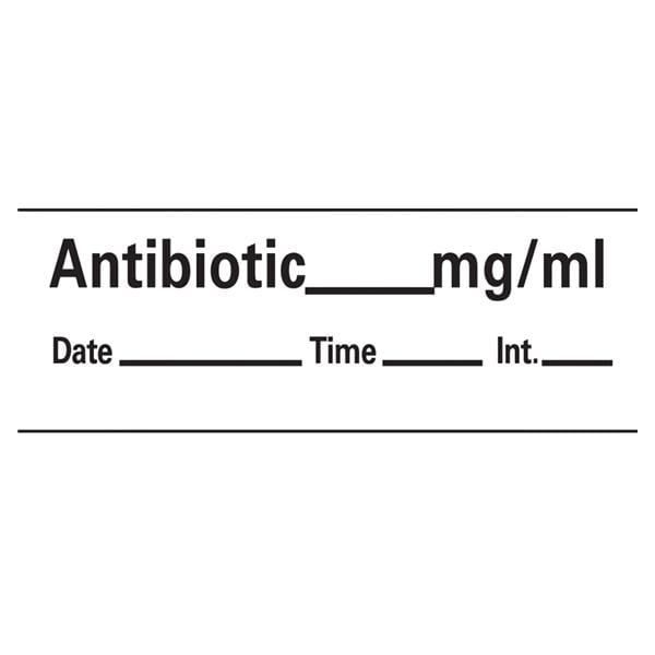 Anesthesia Tape DTI Antibiotic mg/ml White Paper 1/2x500&quot; 333/Rl
