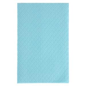 Ultimate Towel Bib 3 Ply Tissue / Poly 13 in x 18 in Blue Disposable 500/Ca