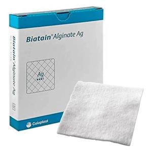 Biatain Ag Cal Alg/CMC/Ionic Slvr Alginate Ag Dressing 6x6 Strl NAdhs Wht