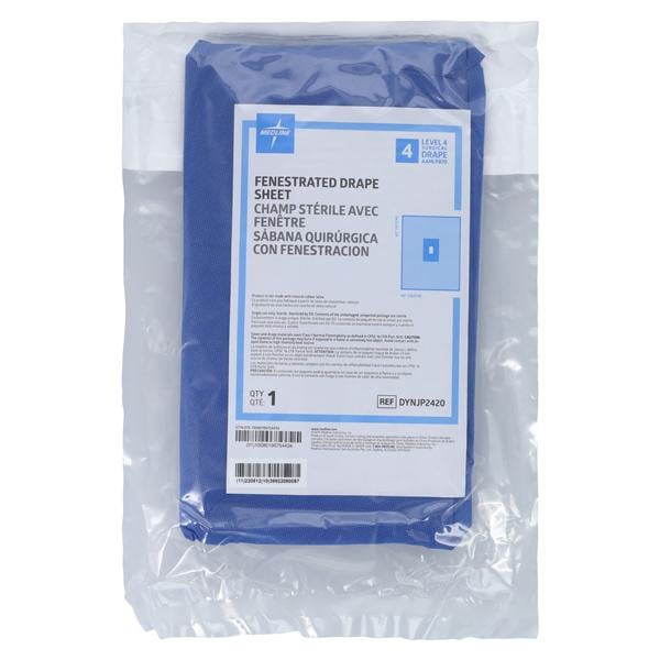 Proxima 40x62" Sterile Sheet Drape 4x6" Fenestrated