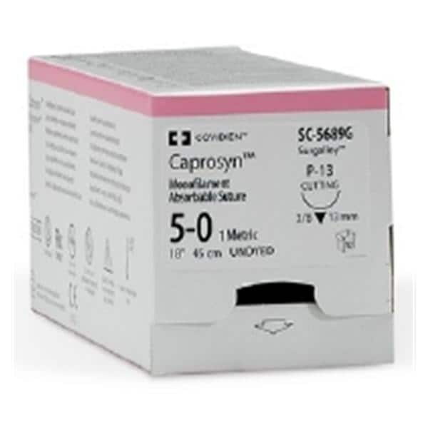 Caprosyn Suture 6-0 18" Glycolide/Lactide Monofilament P-13 Violet 12/Ca