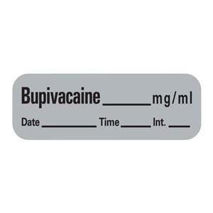 Anesthesia Label DTI Bupivacaine mg/ml Gray 1-1/2x1/2" 600/Rl
