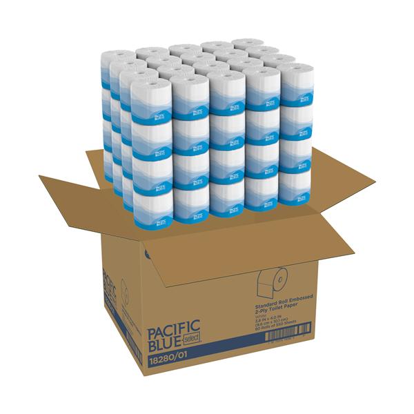 Pacific Blue Select Toilet Tissue White 2 Ply Ea, 80 EA/CA